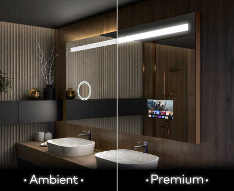 Koupelnové zrcadlo s LED podsvícením L12
