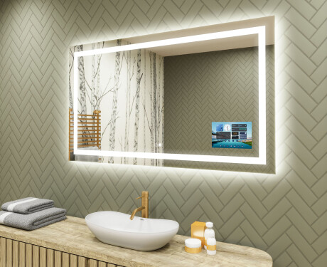 Koupelnové zrcadlo s LED podsvícením L15 120x80cm - SmartScreen, DualColor