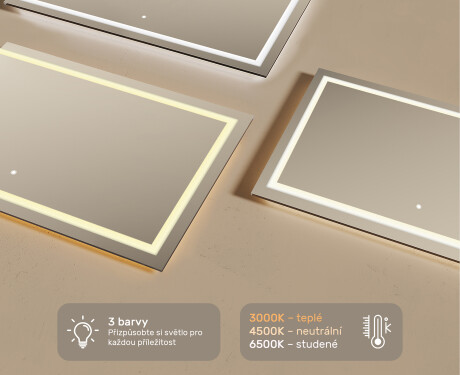 Koupelnové zrcadlo s LED podsvícením L15 120x80cm - SmartScreen, DualColor #5