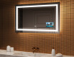 Koupelnové zrcadlo s LED podsvícením L15 120x80cm - SmartScreen, DualColor, Topná rohož