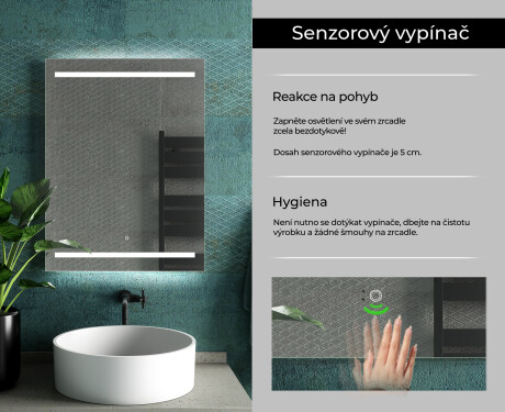 Koupelnové zrcadlo s LED podsvícením L23 #7
