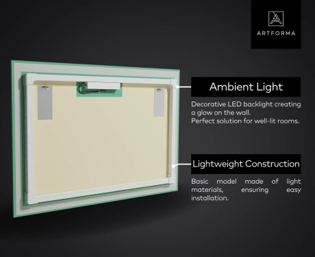 Koupelnové zrcadlo s LED podsvícením L27 #2