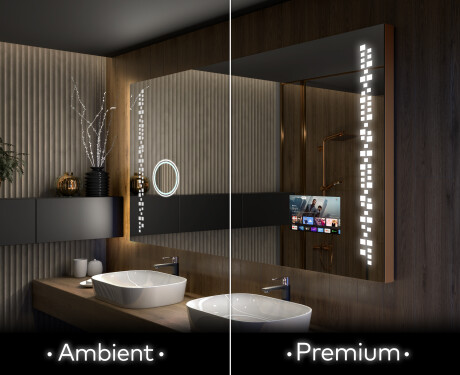 Koupelnové zrcadlo s LED podsvícením L38 #1
