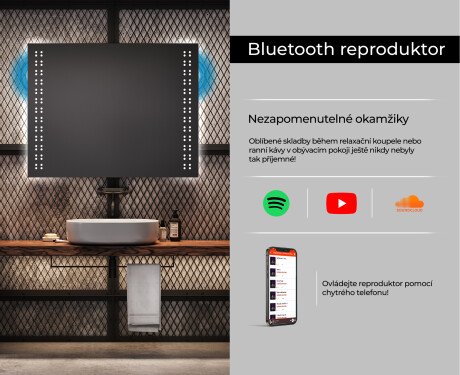 Koupelnové zrcadlo s LED podsvícením L55 #6