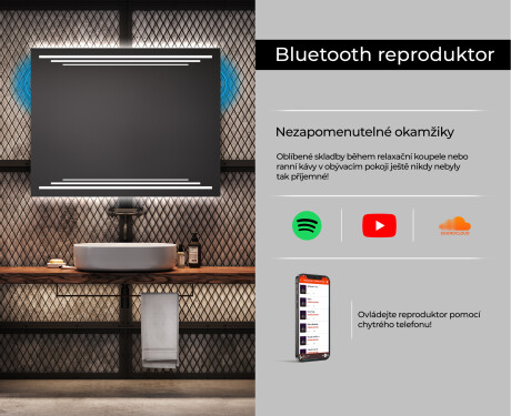 Koupelnové zrcadlo s LED podsvícením L75 #6
