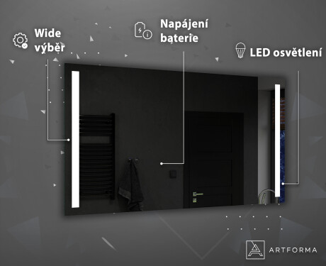 Zrcadlo s bateriovým osvětlením LED L02 #4