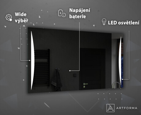 Zrcadlo s bateriovým osvětlením LED L135 #4