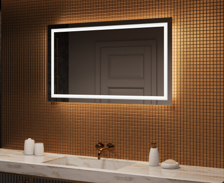 Koupelnové zrcadlo s LED podsvícením 120x70cm s chladnou barvou LED 7000K, teplou barvou 3000K nebo neutrální barvou 4500K