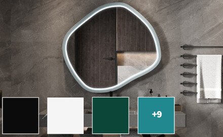 Kosočtvercové LED zrcadlo v lakovaném MDF rámu L309