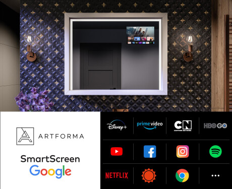 LED koupelnové zrcadlo s rámem WoodenFrame v barvě Oslo dub #3