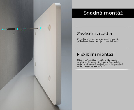 Zaoblený zrcadlo s rámem L201 #5