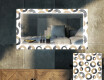 Dekorativní zrcadlo s LED osvětlením do obývacího pokoje - Donuts