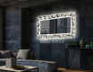 Dekorativní zrcadlo s LED osvětlením do obývacího pokoje - Donuts #2