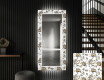 Dekorativní zrcadlo s LED osvětlením do předsíně - Golden Flowers