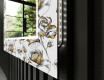 Dekorativní zrcadlo s LED osvětlením do předsíně - Golden Flowers #11