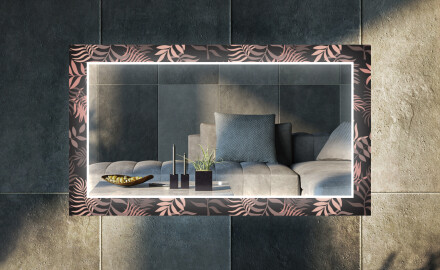 Dekorativní zrcadlo s LED osvětlením do obývacího pokoje - Jungle