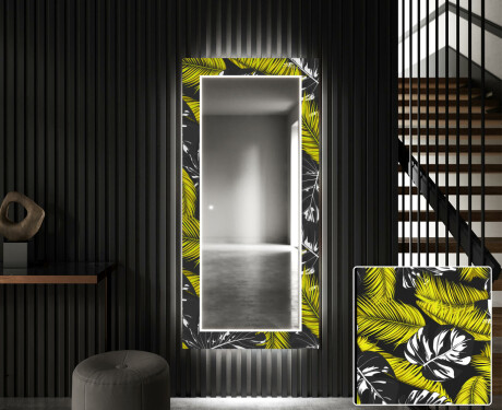Dekorativní zrcadlo s LED osvětlením do předsíně - Gold Jungle
