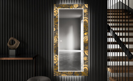 Dekorativní zrcadlo s LED osvětlením do předsíně - Ancient Pattern