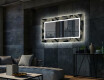 Dekorativní zrcadlo s LED osvětlením do obývacího pokoje - Dotted Triangles #2