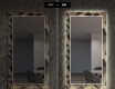 Dekorativní zrcadlo s LED osvětlením do obývacího pokoje - Dotted Triangles #7