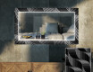Dekorativní zrcadlo s LED osvětlením do obývacího pokoje - Dark Wave #1
