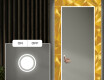 Dekorativní zrcadlo s LED osvětlením do předsíně - Gold Triangles #4