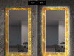Dekorativní zrcadlo s LED osvětlením do předsíně - Gold Triangles #7