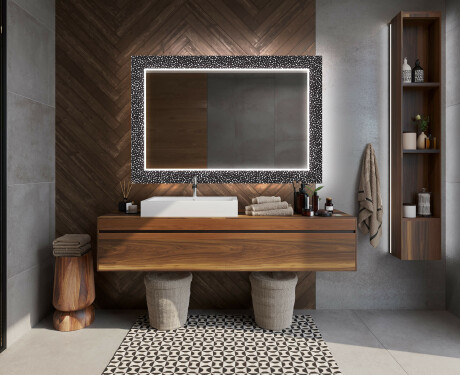 Podsvícené dekorativní zrcadlo do koupelny - Dotts #12