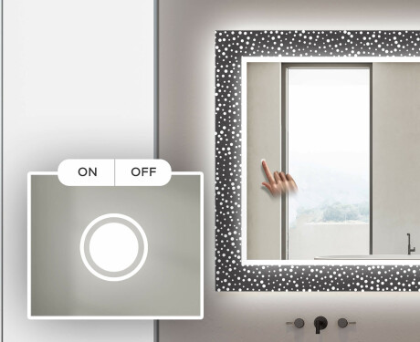 Podsvícené dekorativní zrcadlo do koupelny - Dotts #4