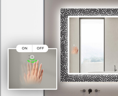 Podsvícené dekorativní zrcadlo do koupelny - Dotts #5