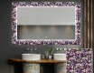 Podsvícené dekorativní zrcadlo do koupelny - Elegant Flowers