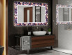 Podsvícené dekorativní zrcadlo do koupelny - Elegant Flowers #2