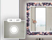 Podsvícené dekorativní zrcadlo do koupelny - Elegant Flowers #4