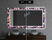 Podsvícené dekorativní zrcadlo do koupelny - Elegant Flowers #7