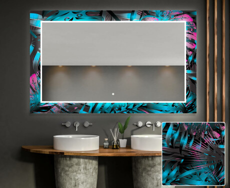 Podsvícené dekorativní zrcadlo do koupelny - Fluo Tropic #1