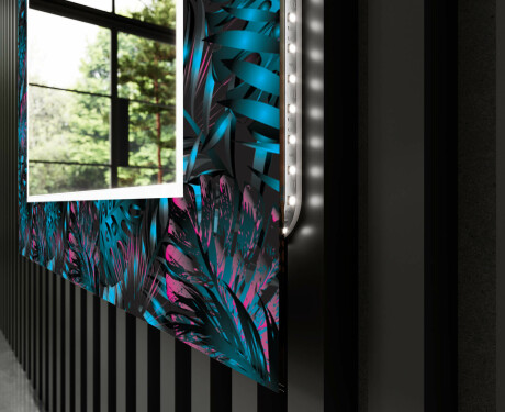 Podsvícené dekorativní zrcadlo do koupelny - Fluo Tropic #11