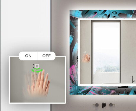 Podsvícené dekorativní zrcadlo do koupelny - Fluo Tropic #5