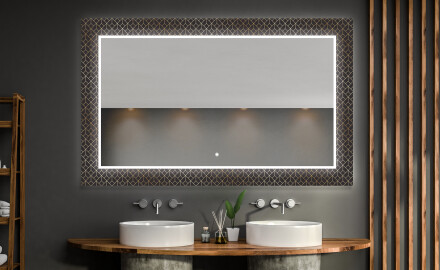 Podsvícené dekorativní zrcadlo do koupelny - Golden Lines