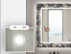 Podsvícené dekorativní zrcadlo do koupelny - Goldy Palm #4