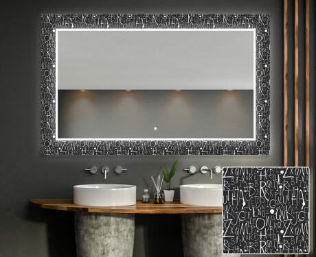 Podsvícené dekorativní zrcadlo do koupelny - Gothic