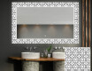 Podsvícené dekorativní zrcadlo do koupelny - Industrial