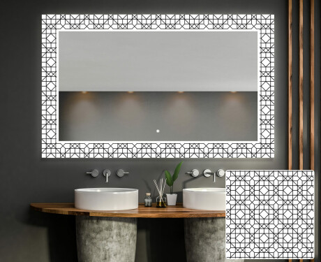 Podsvícené dekorativní zrcadlo do koupelny - Industrial