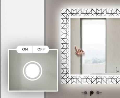 Podsvícené dekorativní zrcadlo do koupelny - Industrial #4