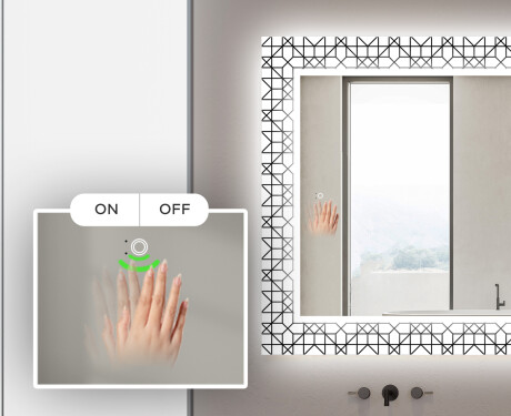 Podsvícené dekorativní zrcadlo do koupelny - Industrial #5
