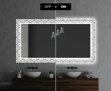 Podsvícené dekorativní zrcadlo do koupelny - Industrial #7