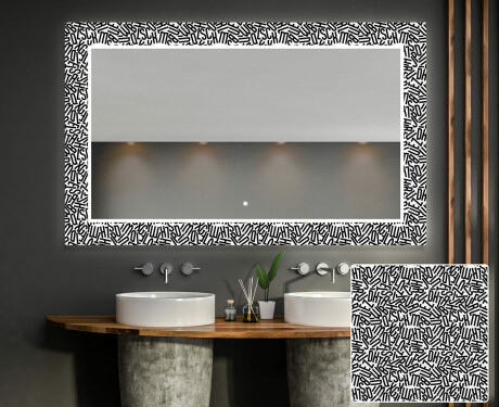 Podsvícené dekorativní zrcadlo do koupelny - Letters #1