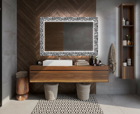 Podsvícené dekorativní zrcadlo do koupelny - Letters #12
