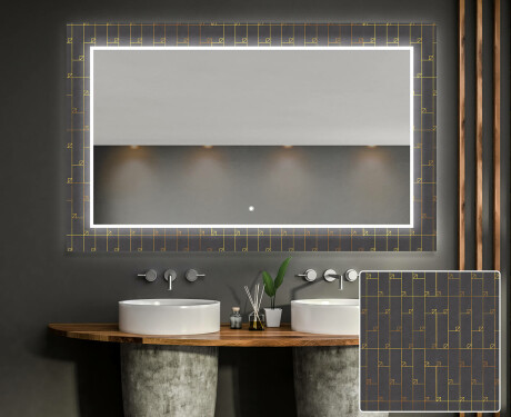 Podsvícené dekorativní zrcadlo do koupelny - Microcircuit #1