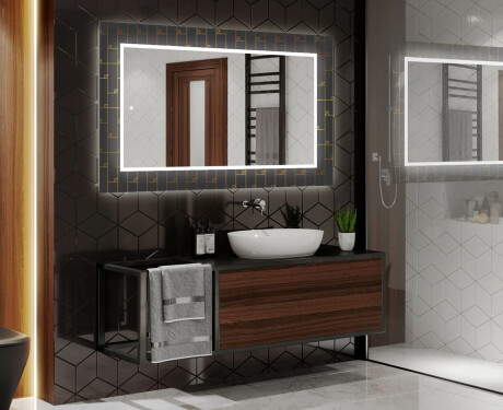 Podsvícené dekorativní zrcadlo do koupelny - Microcircuit #2