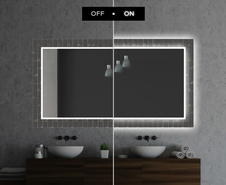 Podsvícené dekorativní zrcadlo do koupelny - Microcircuit #7